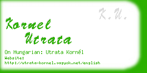 kornel utrata business card